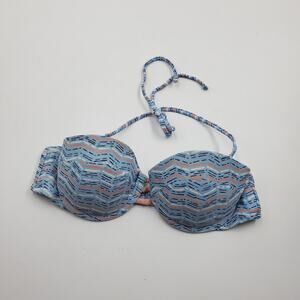 Aerie Printed Holly Bikini Top Size 34B